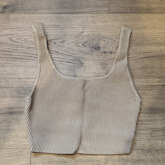 Artizia Babaton Sculpt Knit Squareneck Cropped Tank - Picture 3 of 5